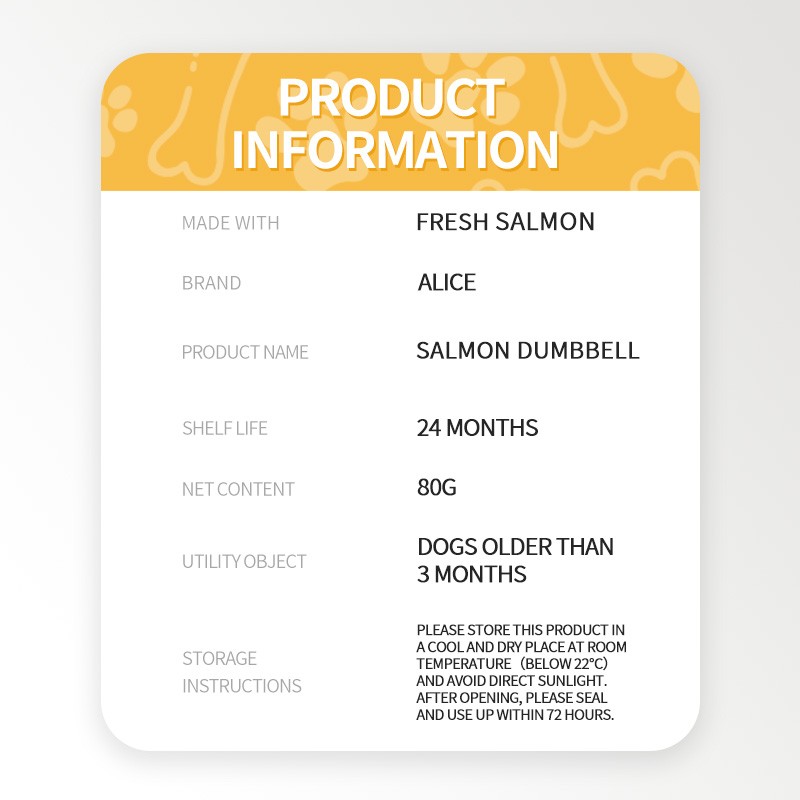 Dog Snack Supplier - OEM ODM Air-dried Salmon Dumbbell