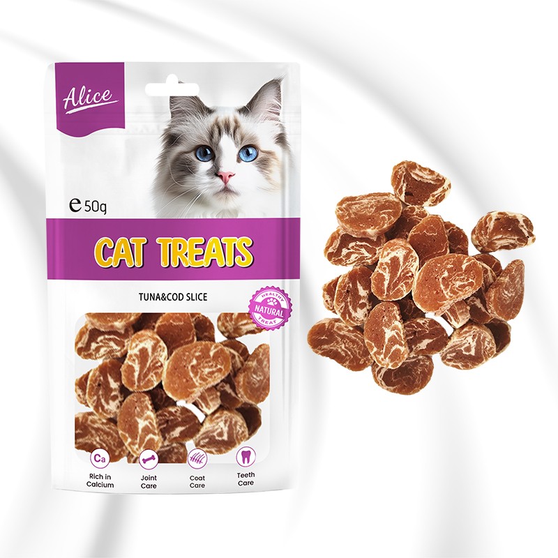 Cat Snack Manufacturer - OEM ODM Air-dried Tuna Cod Slice