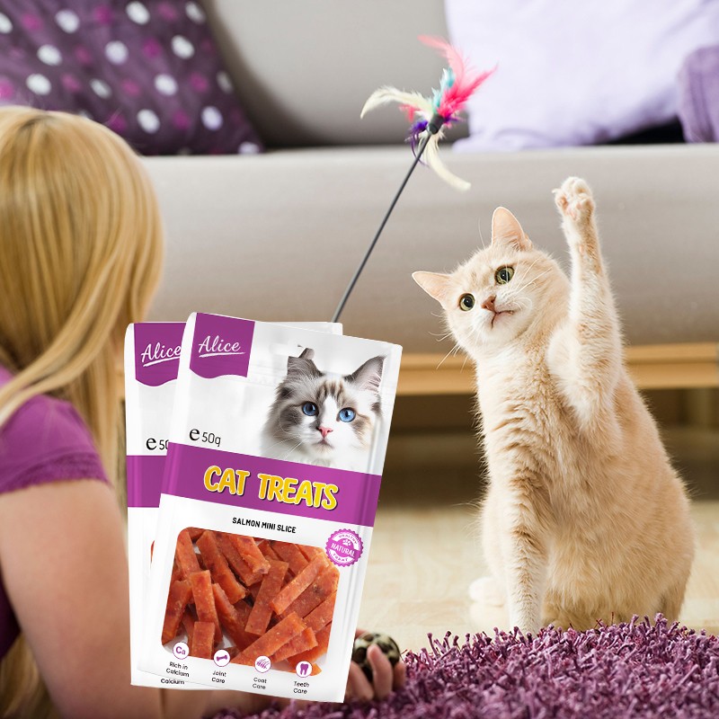 Cat Snack Supplier - OEM ODM Air-dried Salmon Mini Slice