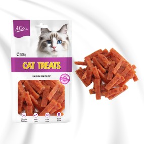 Cat Snack Supplier - OEM ODM Air-dried Salmon Mini Slice