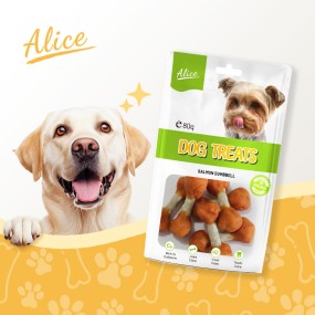 Dog Snack Supplier - OEM ODM Air-dried Salmon Dumbbell