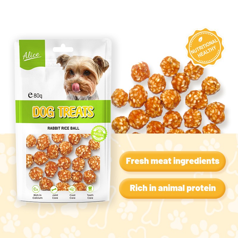 Dog Snack Manufacturer - OEM ODM Air-dried Rabbit Rice Ball