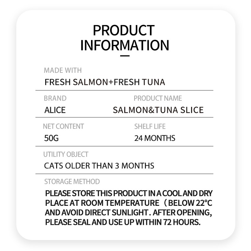 Cat Treat Supplier - OEM ODM Air-dried Salmon Tuna Slice