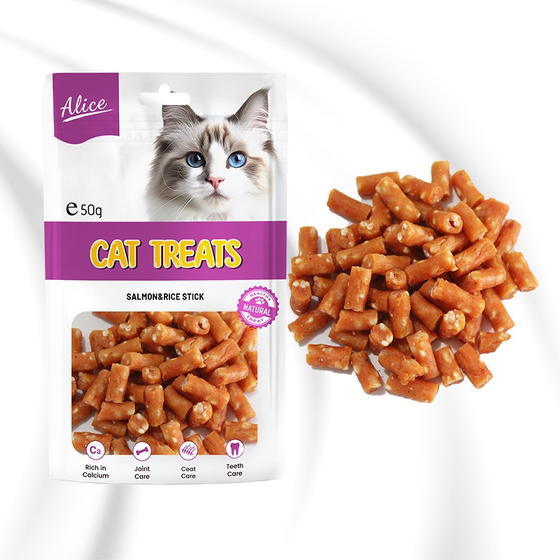 Cat Snack Manufacturer - OEM ODM Air-dried Salmon Rice Stick
