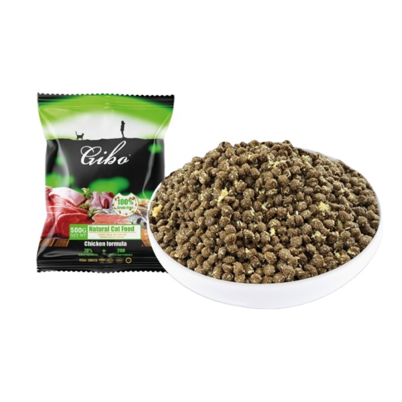 Cat Dry Food Factory - GIBO Cat Dry Food Wholesale High Protein Grain-free 500g/Bag