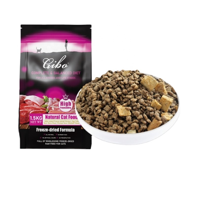 Cat Dry Food Manufacturer - GIBO Cat Dry Food Wholesale High Protein Grain-free 1.5kg/Bag
