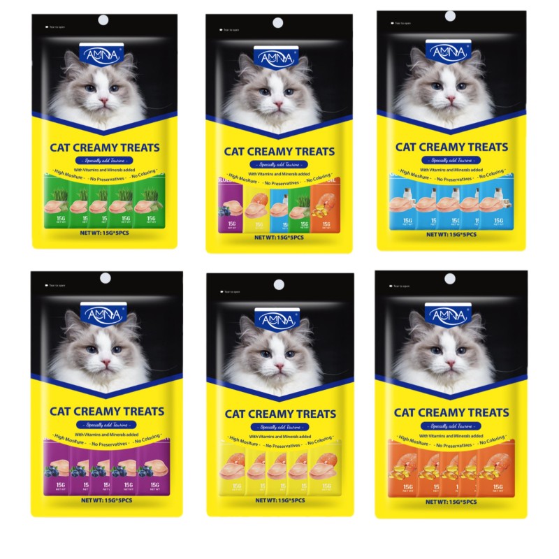 Wet Cat Treats Supplier - Ready to Ship Wholesale Various Flavors Creamy Chicken Blueberry