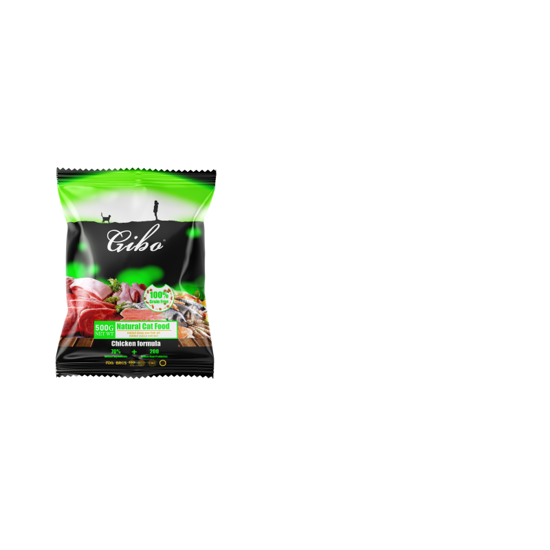 Cat Dry Food Factory - GIBO Cat Dry Food Wholesale High Protein Grain-free 500g/Bag