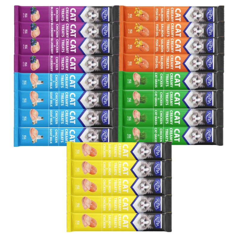 Wet Cat Treats Supplier - Ready to Ship Wholesale Various Flavors Creamy Chicken Blueberry