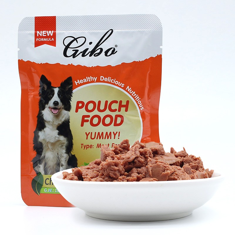 Wet Dog Food Factory - Direct Factory Sale Beef Flavor Pouch Meat Paste Liver Flavor