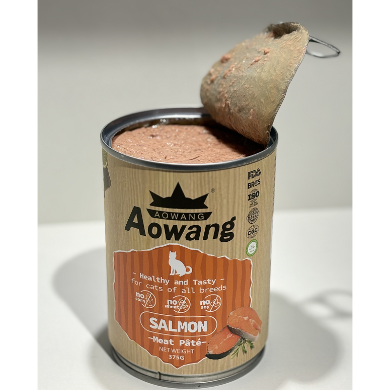 Canned Cat Food Supplier - AOWANG 375g All Breeds Salmon Chicken Beef Lamb Tuna Flavor