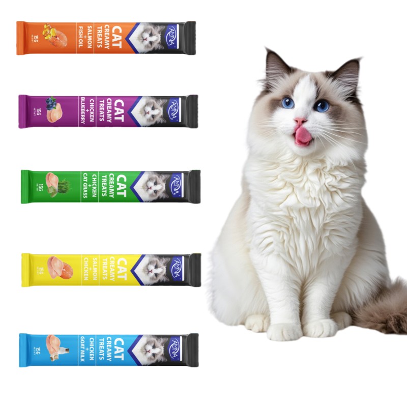 Cat Snacks Supplier - Supplier Natural Cat Snacks Stick Chicken Creamy Treats Wet