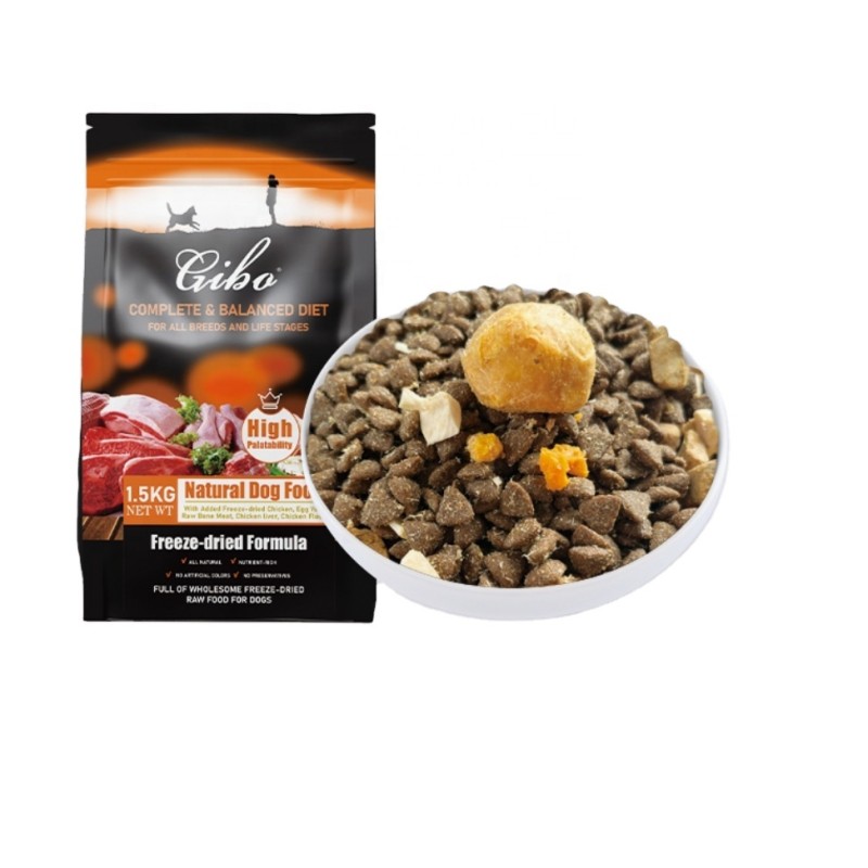 Dog Food Supplier - GIBO Dry Food Wholesale High Protein Grain-free 1.5kg/Bag OEM