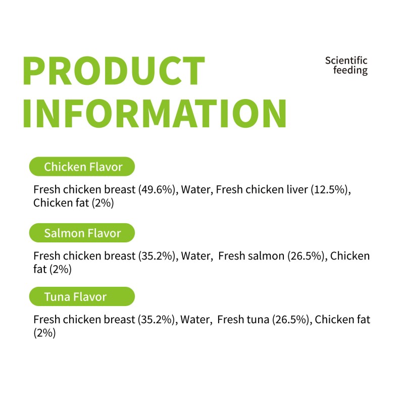 Cat Snack Supplier - High Protein Fresh Meat Multi-flavor