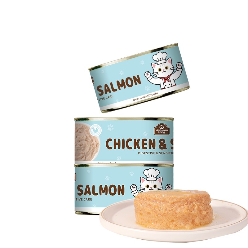 Cat Wet Food Manufacturer - Factory 85g Salmon Cod Chicken