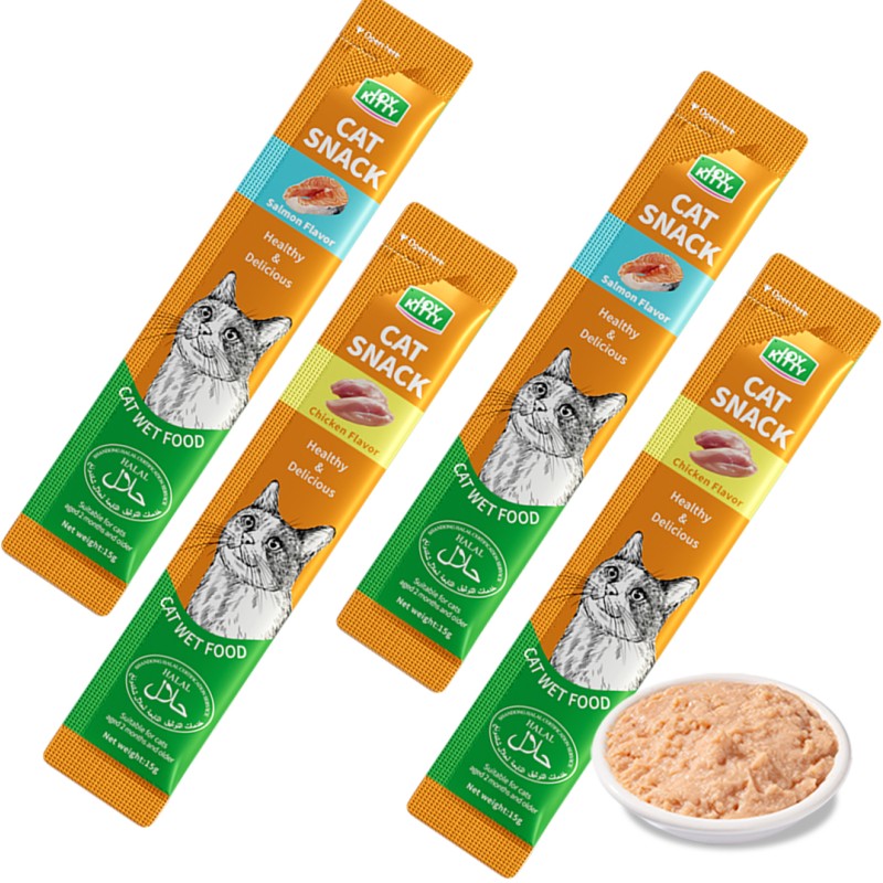 Cat Strips Manufacturer - OEM 15g Chicken Beef Taste Meat