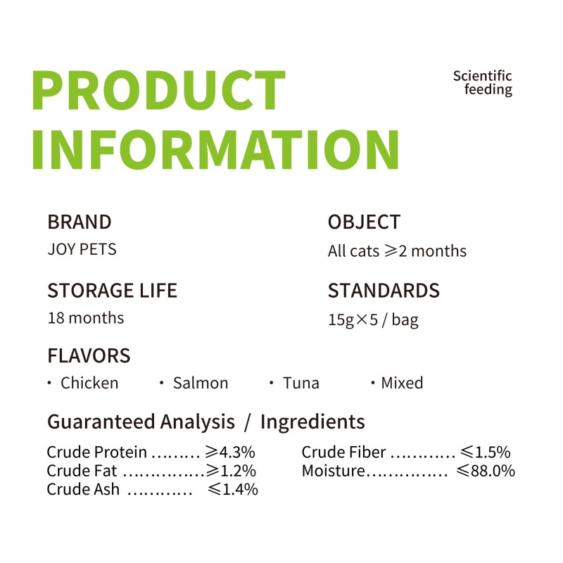 Cat Treat Factory - JOYPETS Wet Food with Vitamins Snacks