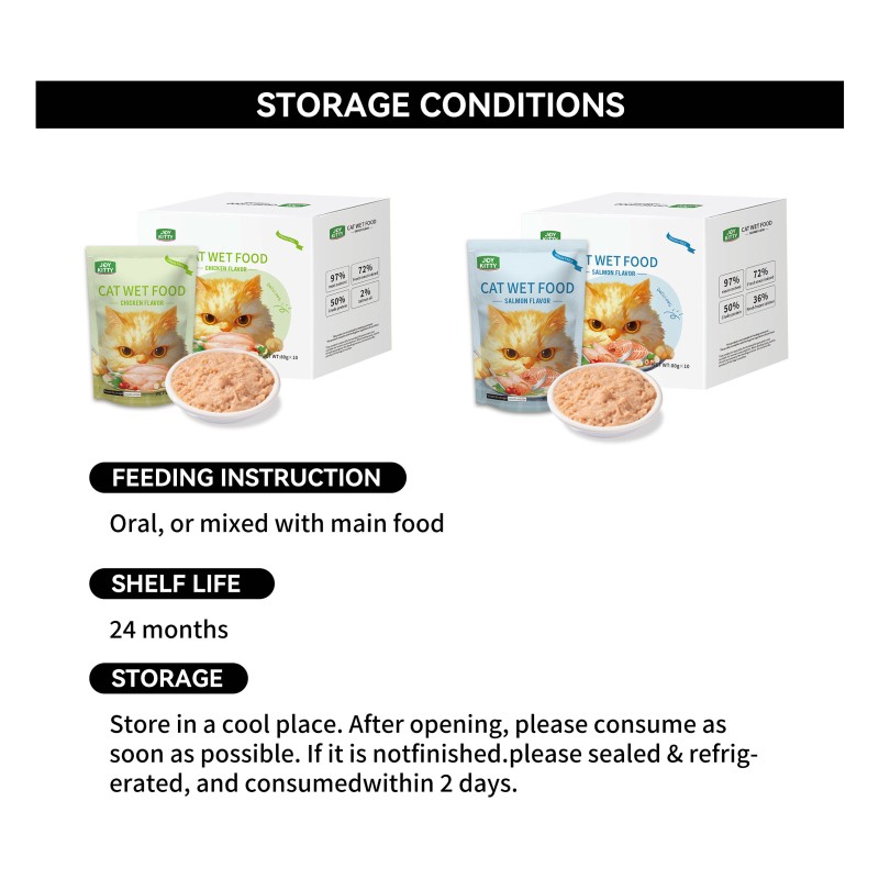 Cat Wet Food Manufacturer - JOY PETS 80g Meat-Based Stomach