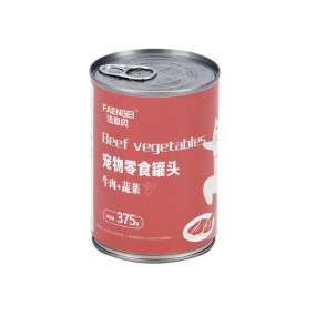 Canned Pet Food Supplier - High Quality 375g Beef Chicken Vegetables Taste