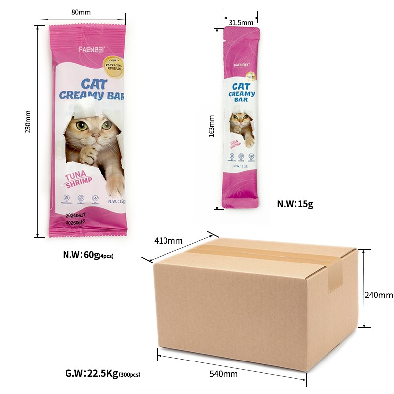 Cat Treat Bars Factory - FAENEBI Pet Snacks Wet Food Strips OEM/ODM