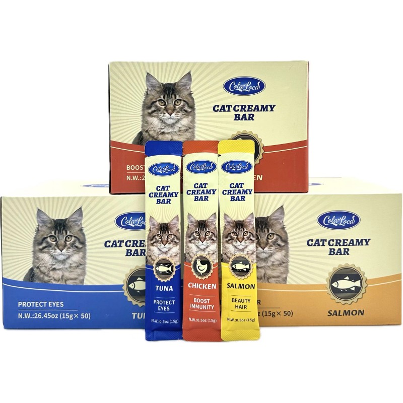 Wet Pet Food Supplier - OEM/ODM High Meat Content Creamy Bar Snack Strips for Cats