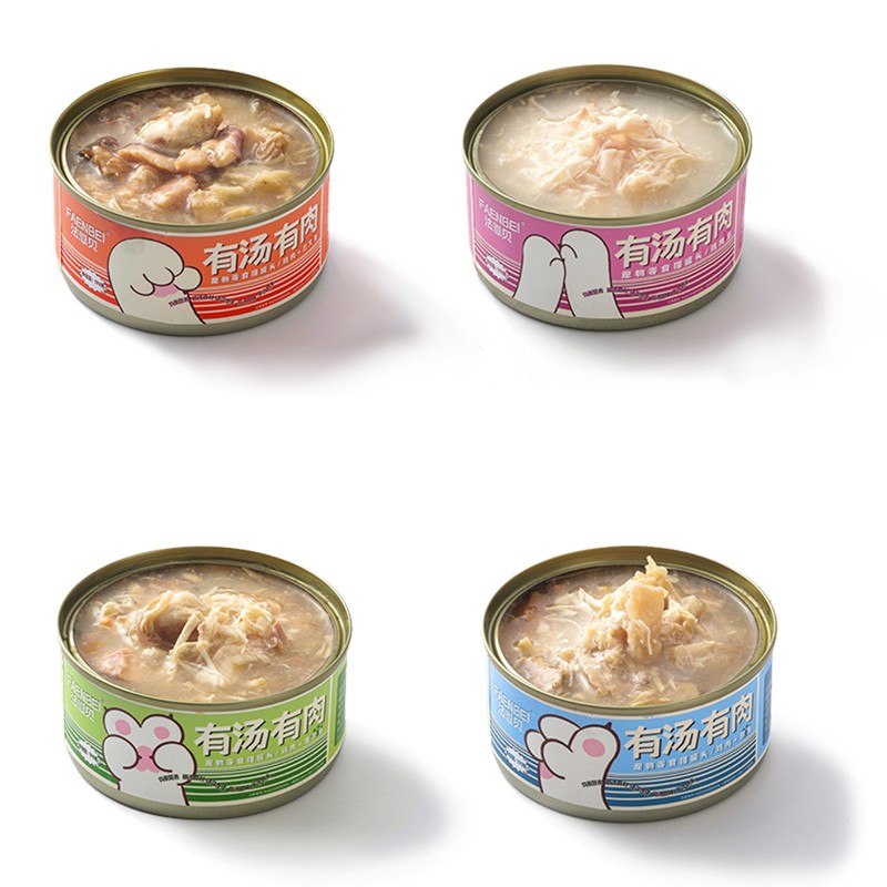 Canned Cat Snacks Manufacturer - FAENBEI Chicken Cod Salmon Tuna Zero Preservatives 85g/170g