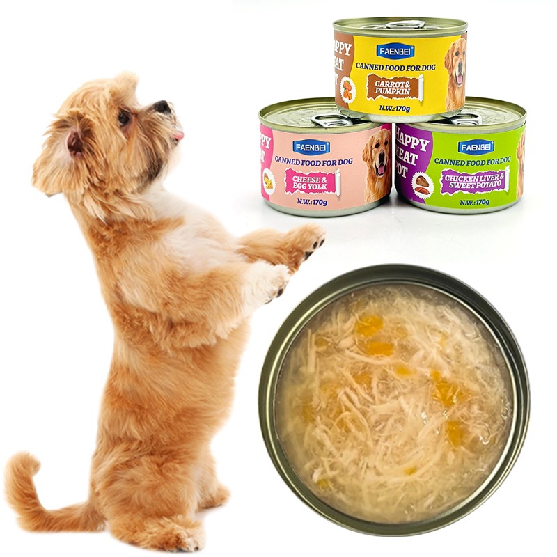 Canned Dog Food Manufacturer - FAENBEI Wet Food Jelly Canned Chicken for Dogs