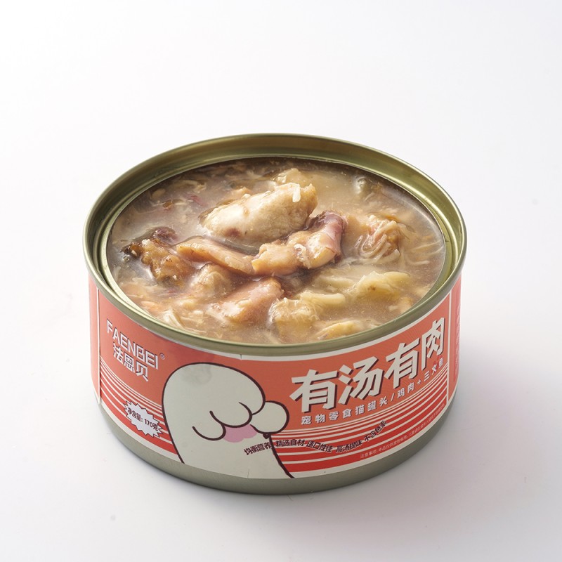Canned Pet Food Manufacturer - New Style Private Label Chicken Tuna Soup Stock
