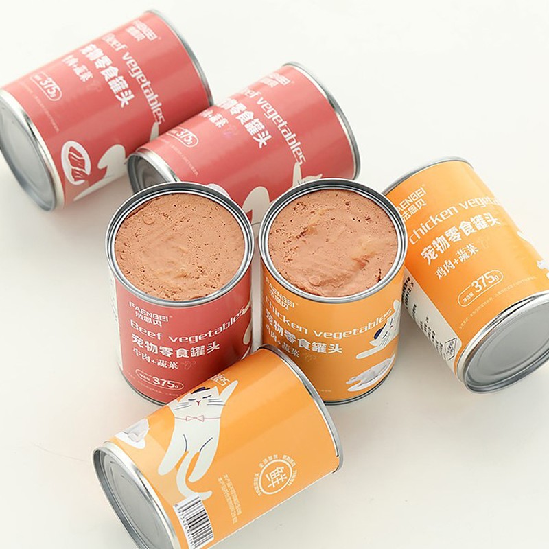 Canned Pet Food Supplier - High Quality 375g Beef Chicken Vegetables Taste