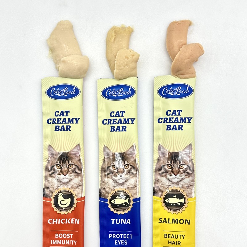 Cat Snack Bar Manufacturer - High-End Brand ColaLoca Creamy Snacks Wet Food in Box