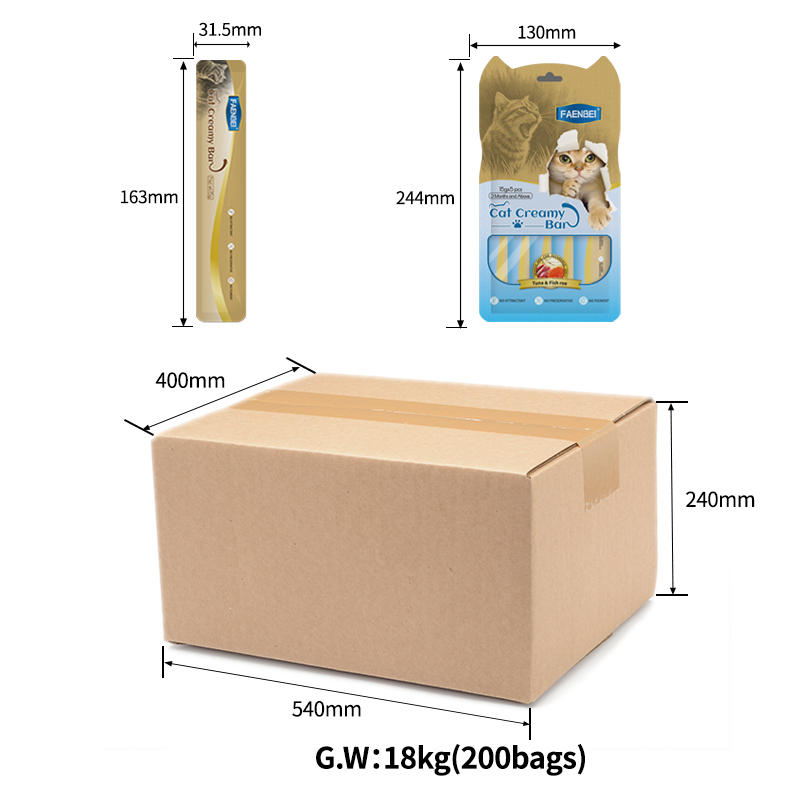 Cat Liquid Sticks Manufacturer - FAENBEI 15g Rainbow Liquid Sticks Balanced Nutrition