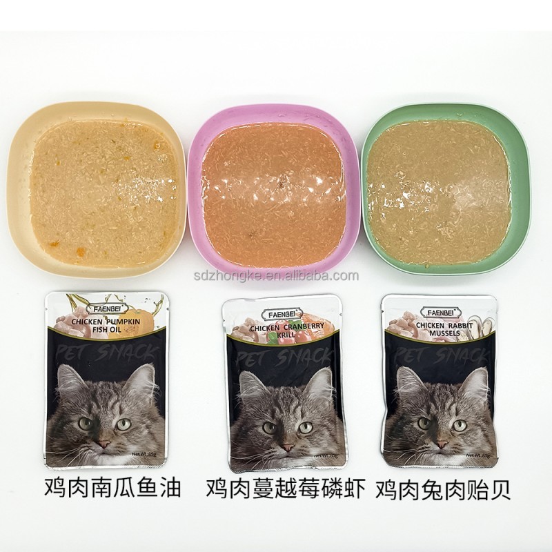Wet Cat Food Manufacturer - OEM Kittens Steamed Chicken Sauce 85g Premium Quality