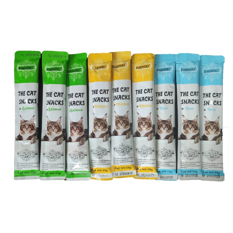 Cat Creamy Bars Supplier - Stick Treats in Pouch Wholesale Bulk Wet Food 15g