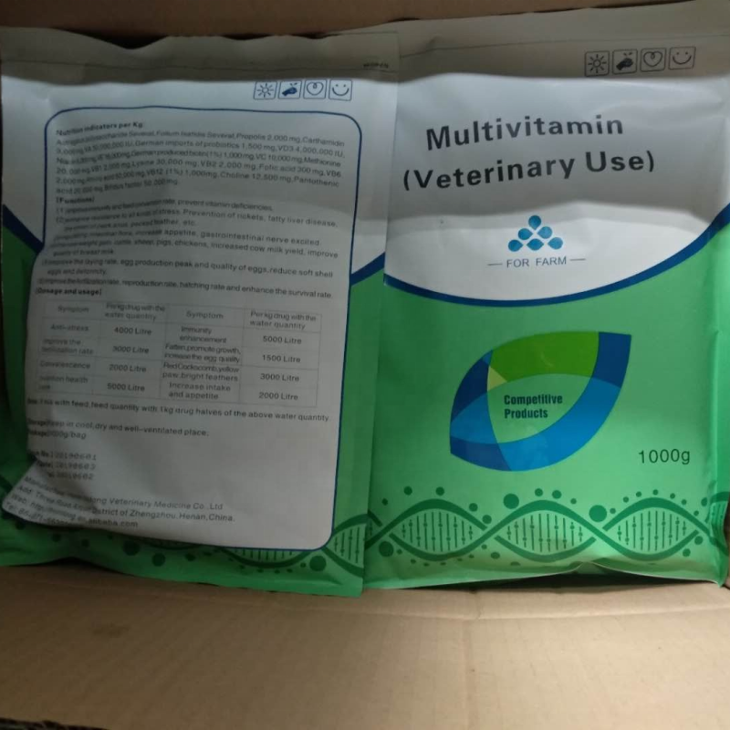 Poultry Vitamins Manufacturer - Multivitamins Soluble Powder Chicken Cow Sheep Pig Anti-stress