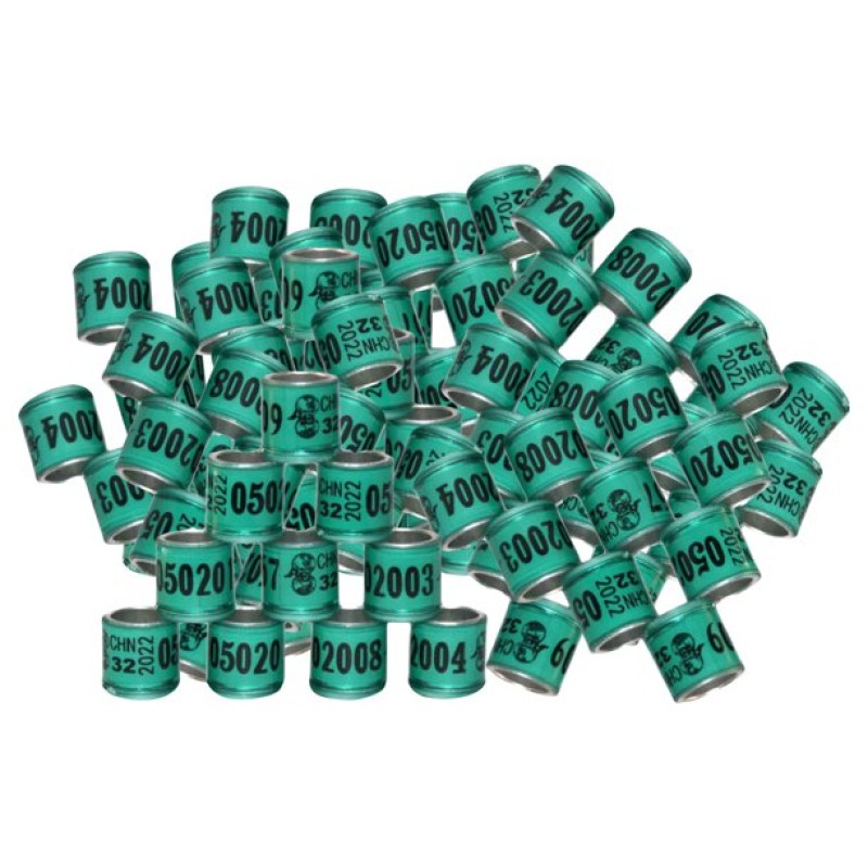 Pigeon Rings Supplier - 2022 Homing Pigeon Aluminium Foot Rings Numbered 8mm