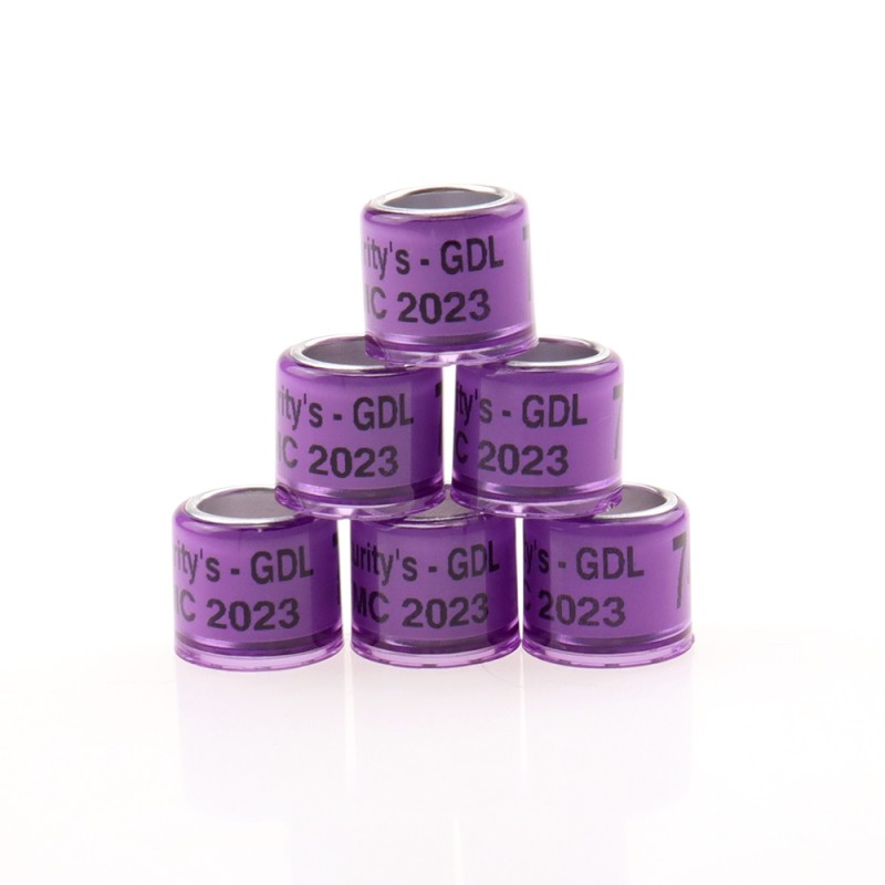 Pet Bands Factory - Aluminum Plastic Racing Pigeon Canaries Band Custom Number Logo