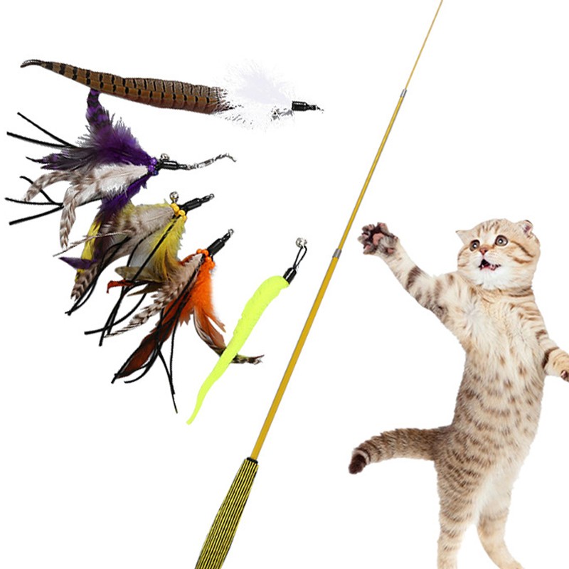Cat Teaser Toy Supplier - Long Rod Wire Suction Cup Bells