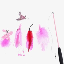 Cat Toy Manufacturer - Replaceable Head Feather Wand