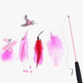 Cat Toy Manufacturer - Replaceable Head Feather Wand