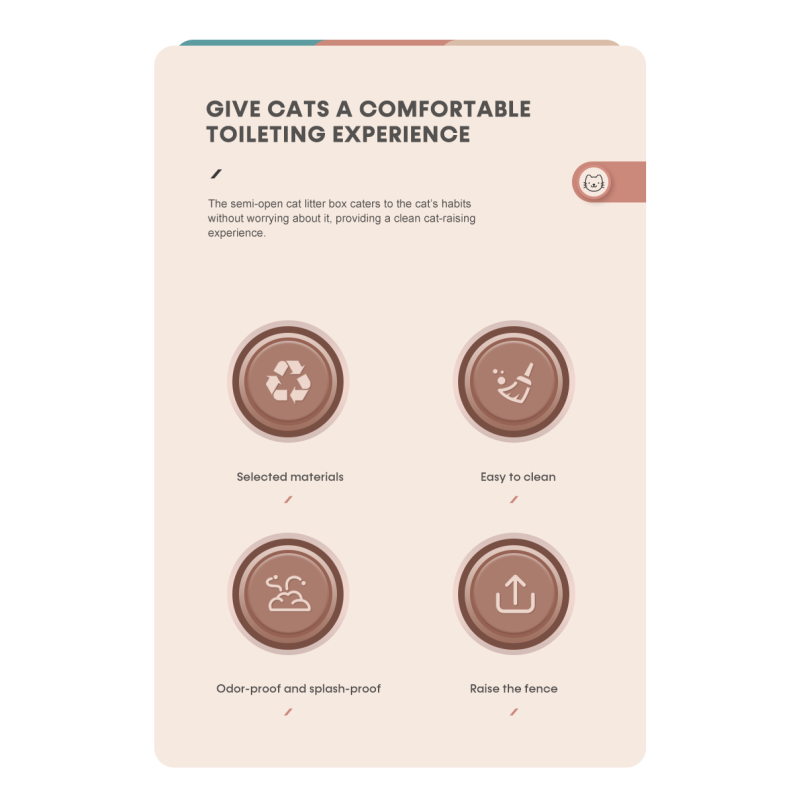 Pet Toilet Factory - Semi-closed Plastic Sandbox With Spoon