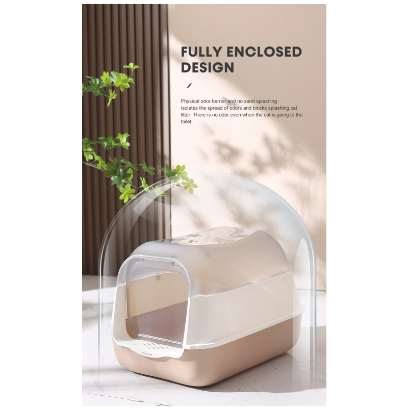 Pet Toilet Factory - Semi-closed Plastic Sandbox With Spoon