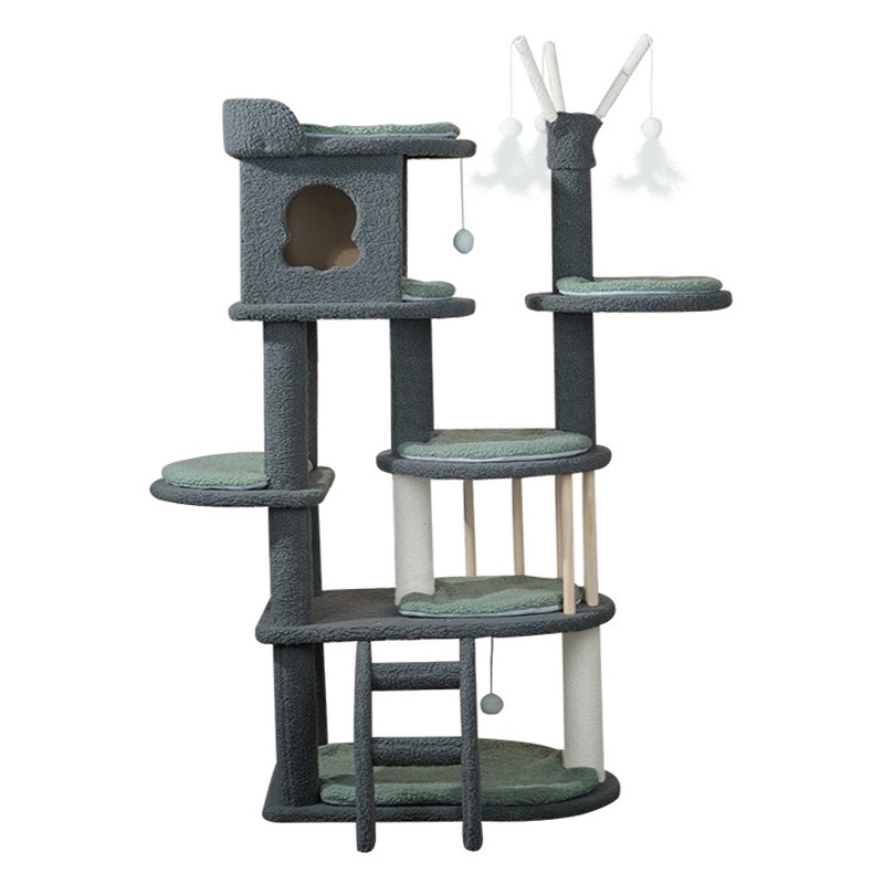 Cat Tree Manufacturer - Luxury Faux Fur Scratcher House