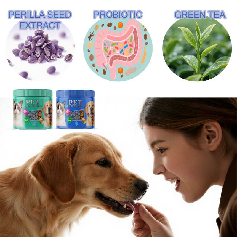 Pet Supplements Supplier - OEM Processing Probiotic Chews Health Care Dogs Cats Private Label