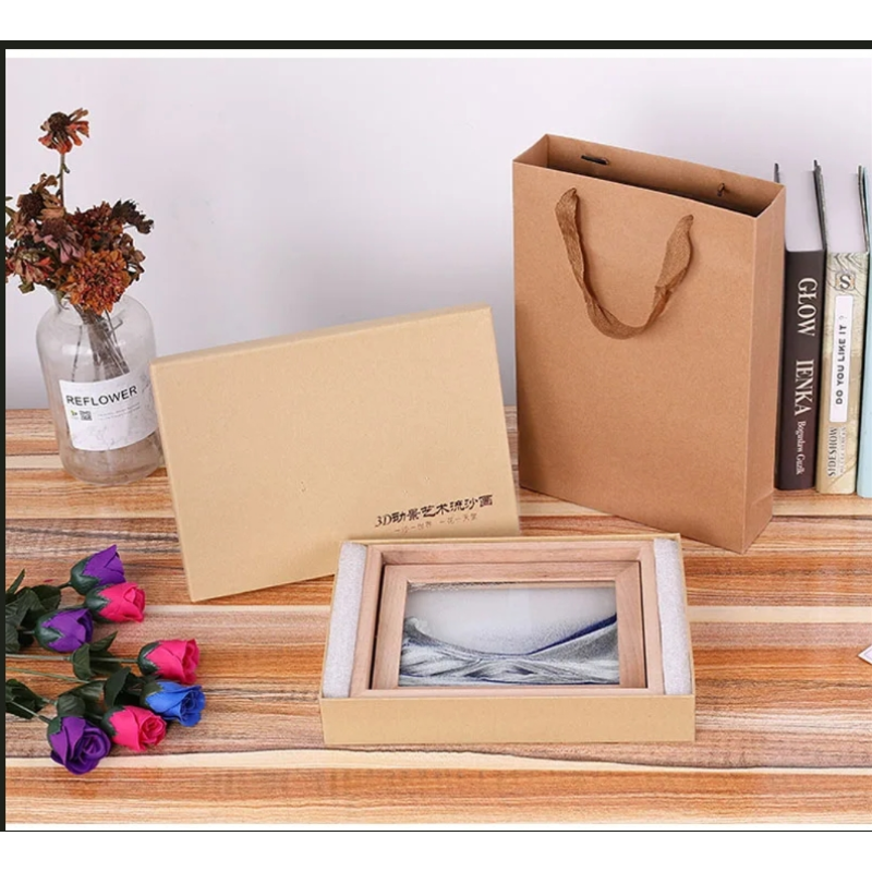 Flowing Sand Art Manufacturer - Wooden Frame Rectangle Rotation 3D Painting