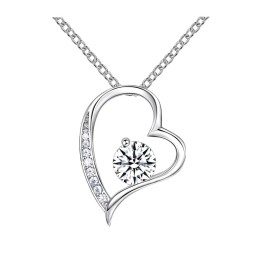 Heart Necklace Manufacturer - Cubic Stainless Steel Crystal Pendent Fashion Jewelry