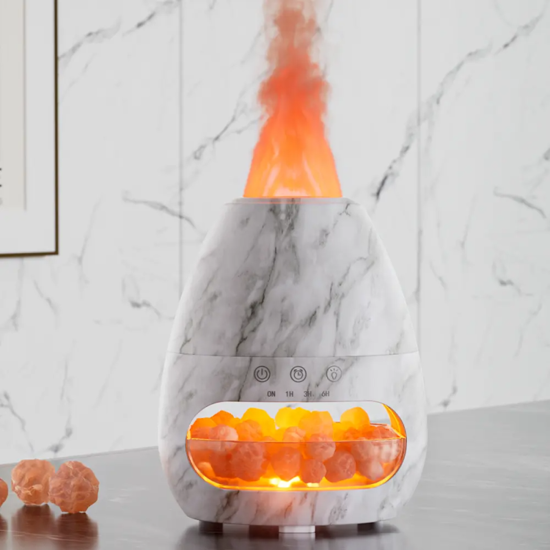 Salt Lamp Diffuser Manufacturer - Himalayan 3D Flame Ultrasonic USB Essential Oil