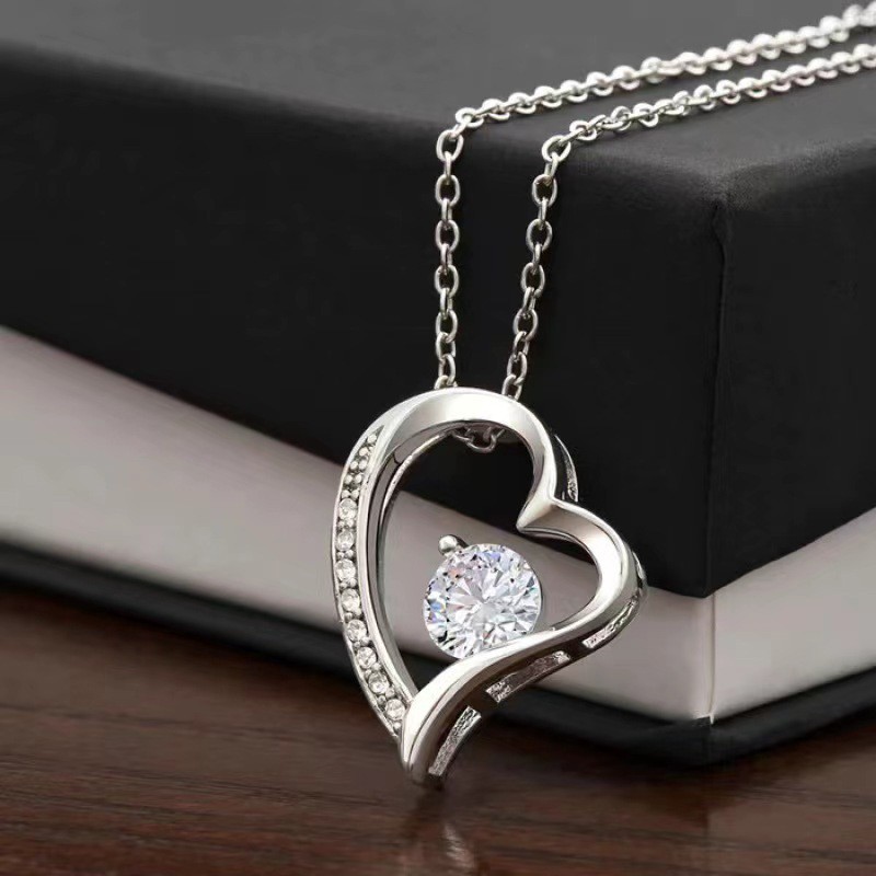 Heart Necklace Manufacturer - Cubic Stainless Steel Crystal Pendent Fashion Jewelry
