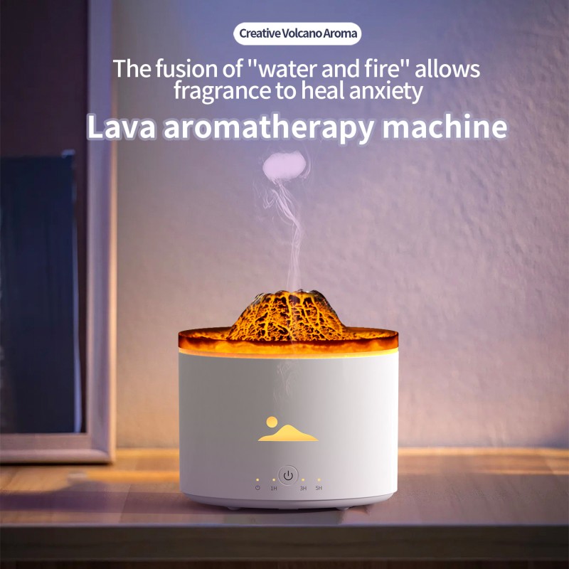 Ultrasonic Humidifier Manufacturer - 3D Simulated Flame Volcano Aroma Diffuser