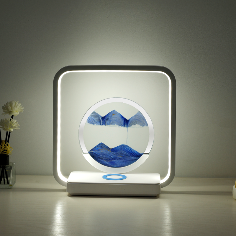 Sand Painting Lamp Factory - Dimmable Moving Sand Night Light Wireless Charging
