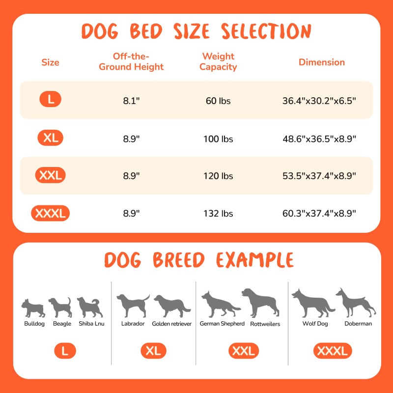 Elevated Dog Bed Supplier - Outdoor Durable Oxford Fabric Textilene Mesh Metal Frame Indoors Dog Bed